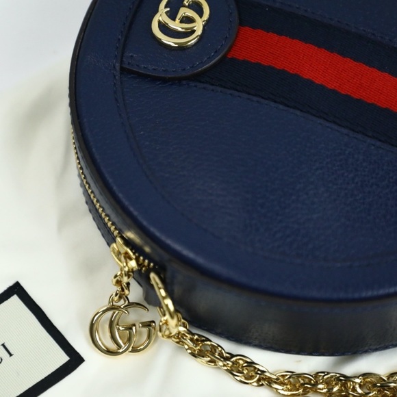 Gucci Ophidia Round Shoulder Bag Blue - Picture 3 of 9
